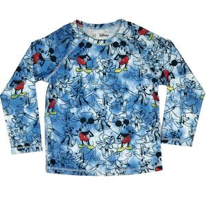 NWT babyGAP / Disney Mickey Mouse Swim Rash Guard Blue / Size 4T